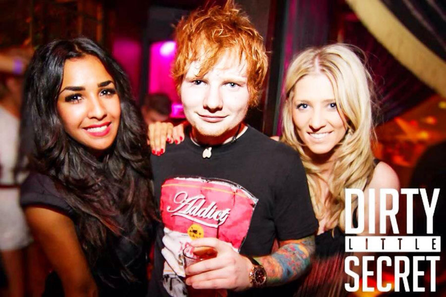Ed Sheeran and two girls in Newcastle nightclub, Tup Tup Palace
